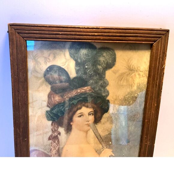 Beautiful vintage print Lady with Fan La Femme a l'eventail Gustav Klimt - Picture 4 of 6